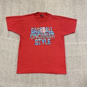 vintage Cincinnati Baseball shirt mens xl Red 1990s City single stitch